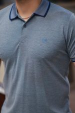 Erkek Yakalı Kagi Kumaş Kısa Kollu T-shirt - Görsel 3