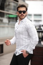 Erkek Kare Desenli Gömlek - Görsel 3