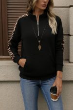 Kadın Uzun Kollu Balıkçı Yaka önden Fermuarlı Polar Bluz - Görsel 3