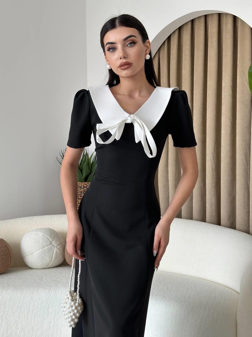 0eb89aa3dcef09e6bcbf Zerra Yaka Kurdale Detay Elbise - Görsel 1