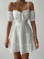 Lucca Kolu Lastikli Mini Elbise - Görsel 2