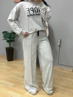 Kadın Uzun Kollu Nope Baskılı Beli Ribanalı Ikili Takım - Görsel 3