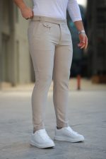 Erkek Bel Toka Detaylı Pileli Pantolon