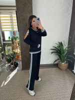 Kadın Iki Iplik Penye Kumaş Kol Detaylı Ribanalı Ikili Takım - Görsel 2