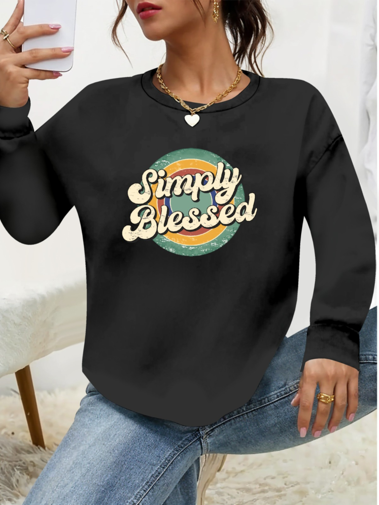 12e32dcb07aebeef30ac Kadın Uzun Kollu Bisiklet Yaka Viskon Iki Iplik Bluz - Görsel 1