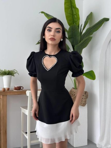 Safe Kalp Detaylı Elbise