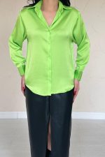 Neon Saten Gömlek - Görsel 3