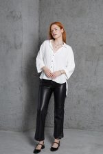 Kol Katlama Detaylı Beyaz Gömlek - Görsel 2