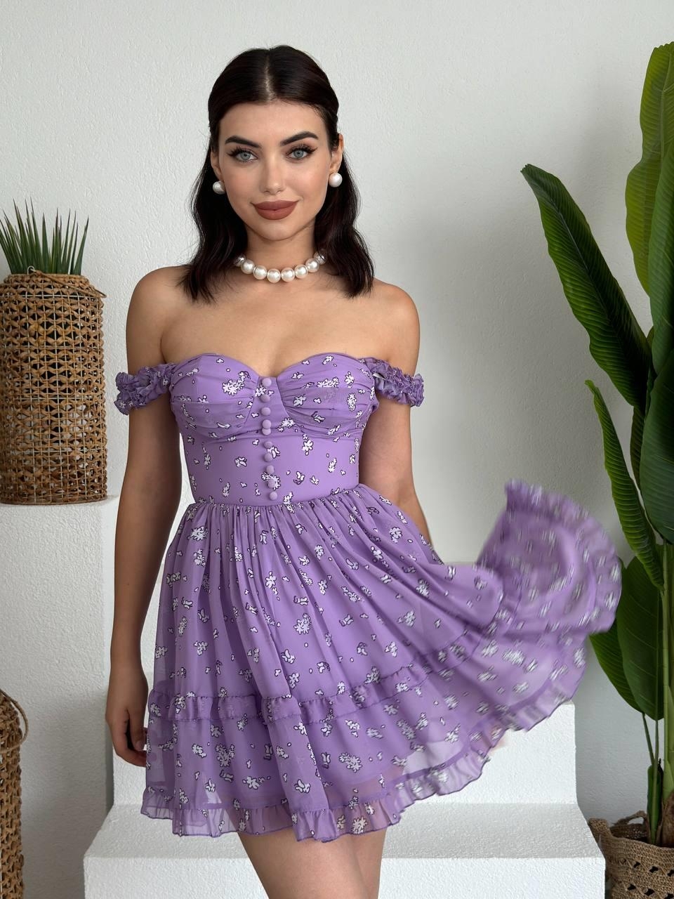 172d9f25ce68a673f079 Lena Çift Askılı Elbise - Görsel 1