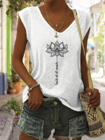 Kadın Kısa Kollu V Yaka önü Desenli Salaş Viskon Bluz - Görsel 3