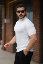 Erkek Desen Dokulu Kısa Kollu Tişört - Görsel 2