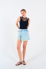 İçi Dantelli Kaşkorse Atlet - SİYAH - Görsel 3