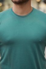 Erkek Bisiklet Yaka Basic Kısa Kollu Tişört - Görsel 3