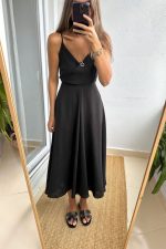 7073 ELBİSE-SİYAH - Görsel 3