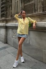 Poulina Flamlı Keten Gömlek 3257-08 - Görsel 2