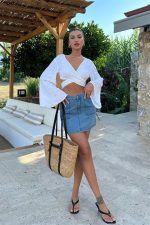 Cecile Denim Mini Etek 4015-17 - Görsel 2