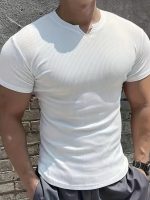 Erkek Kısa Kollu Bisiklet Yaka Burgu Bluz