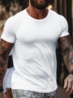 Erkek Kısa Kollu Bisiklet Yaka Viskon Bluz