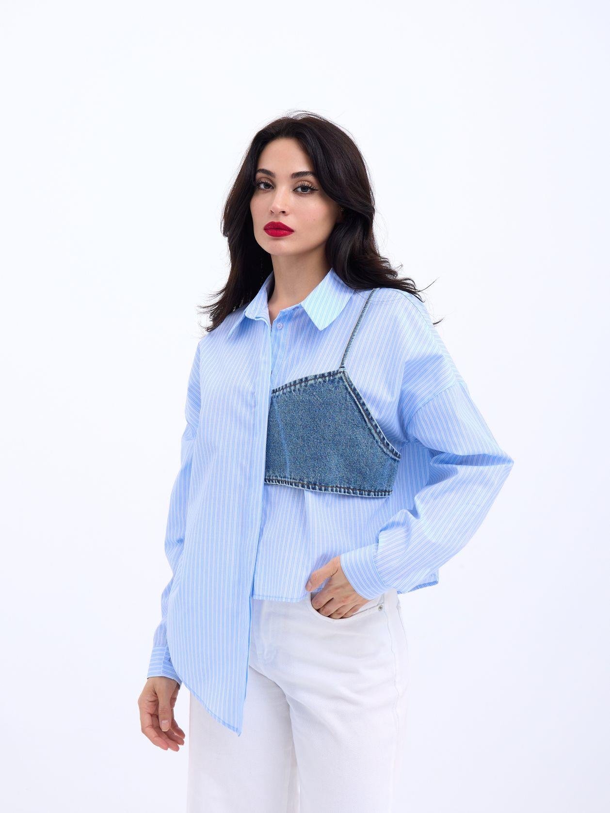 1d0d274c032e2c0c79ee 5419 GÖMLEK-SAN DİEGO ÇİZGİLİ - Görsel 1