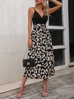 Kadın Ip Askılı Kruvaze Yakalı üst Janjan Alt Süprem Elbise - Görsel 2