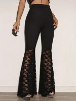Kadın Yüksek Bel Dantel Detaylı Dalgıç Pantolon - Görsel 2