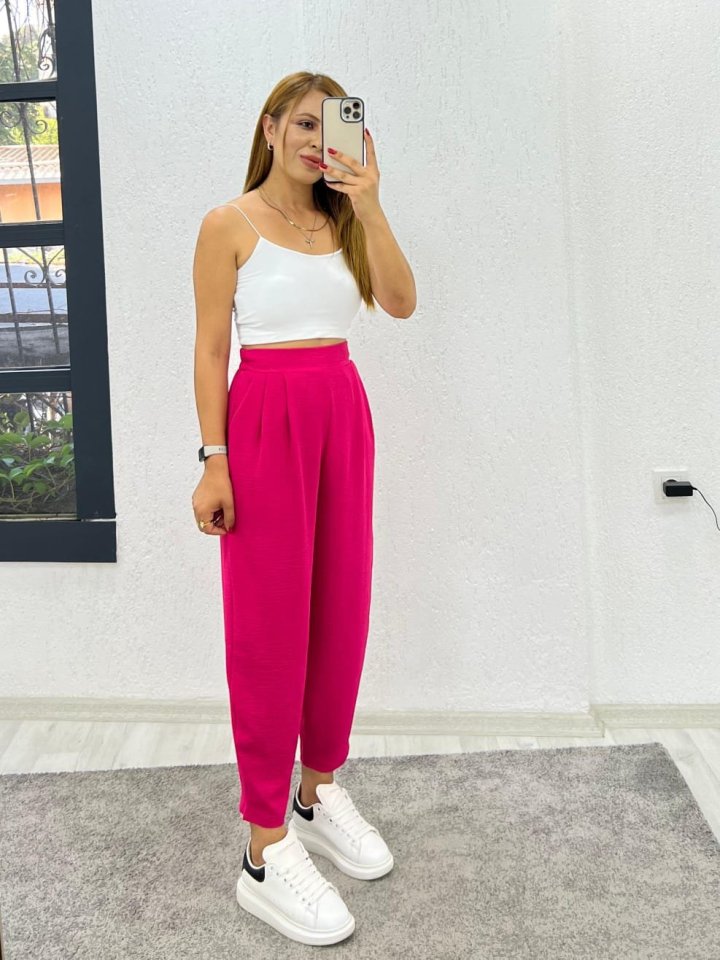 1fa4142ec1278e23b4fc7baa64dc7b05 Kadın Yüksek Bel Hürrem Pantolon - Görsel 1