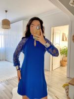 Kadın Uzun Kollu Tül Detay Sandy Mini Boy Elbise - Görsel 3