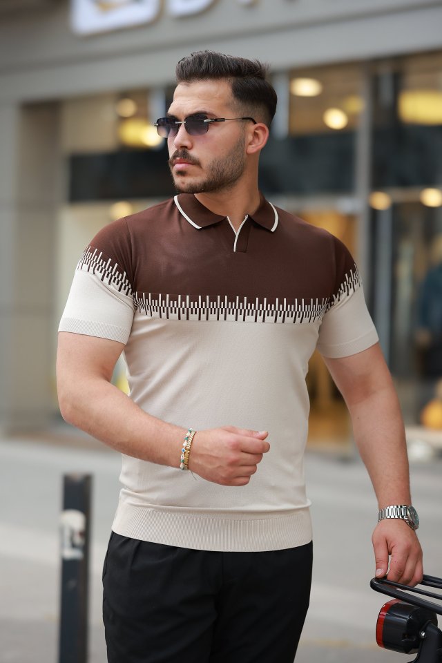 2241afb29e3341217639589cb720c5cb Erkek Hemşire Yaka çift Renk Kısa Kollu Tişört - Görsel 1