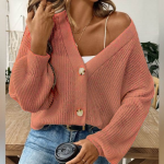 Kadın Uzun Kollu Düğme Detay Triko Bluz - Görsel 2