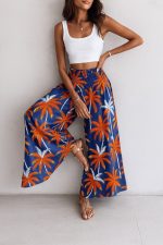 Kadın Yüksek Bel Lastikli Desenli Süprem Pantolon - Görsel 3