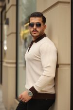 Erkek Kol Ve Yaka Detaylı Uzun Kollu Triko - Görsel 2