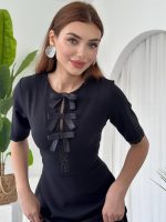 Wera Taşlı Fiyonk Detaylı Elbise - Görsel 3