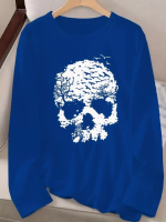 Kadın Uzun Kollu Bisiklet Yaka Ayçiçeği Desenli Viskon Bluz - Görsel 2