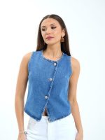 7401 KOT YELEK-MAVİ - Görsel 2