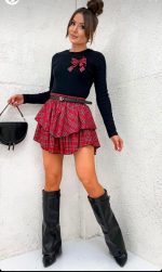 Kadın Dijital Baskılı Dalgıç Kumaş Fıyonk Aksesuarlı Takım - Görsel 2