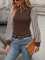 Kadın Uzun Kollu Balıkçı Yaka Bürümcük Bluz - Görsel 3