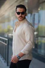 Erkek Uzun Kollu Regular Sofya Keten Gömlek - Görsel 2