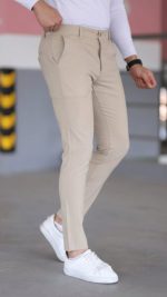 Erkek Slim Fit Likralı Gabardin Pantolon - Görsel 3