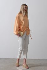 Biye Detaylı Ayrobin Gömlek - Somon - Görsel 2