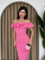 Popi Madonna Yaka Kalem Elbise - Görsel 3