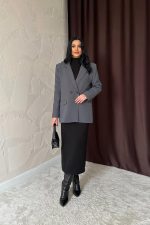 Füme Blazer Ceket