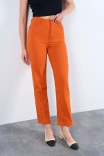 Strong Düz Pantolon - Oranj - Görsel 3