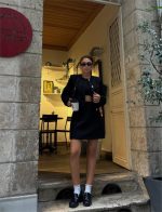 CHANEL CROP CEKET-KISA ETEK TAKIM - Siyah - Görsel 3