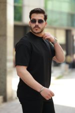 Erkek Kısa Kollu Basic Oversize Tshirt - Görsel 2