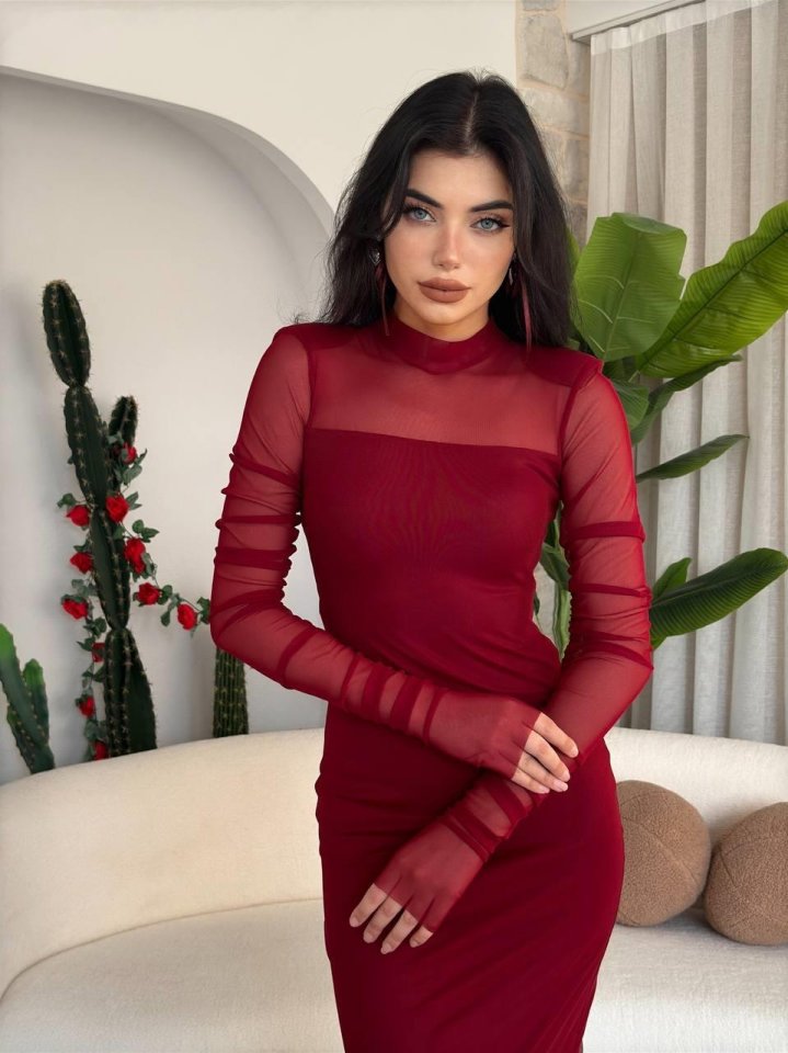 35d28d8a16716216b54e Visa Tül Elbise - Görsel 1