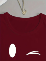 Kadın Uzun Kollu Bisiklet Yaka Gülen Yüz Desenli Viskon Bluz - Görsel 3