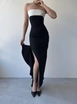 Terk Yırtmaç Detaylı Elbise - Görsel 2