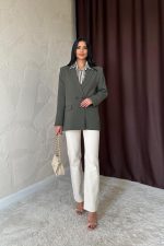 Haki Blazer Ceket - Görsel 2