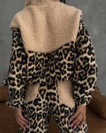 Kadın 3 Iplik Kumaş Leopar Desenli Ikili Takım - Görsel 3