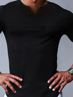 Erkek Kısa Kollu V Yaka Süprem T-shirt - Görsel 2